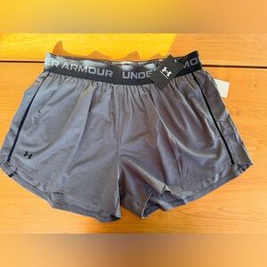 Under Armour Heathered Gray Performance Shorts size 1x women NWT